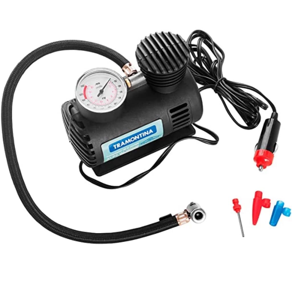 Compressor de Ar Portátil Para Carros 50W 12V - Tramontina