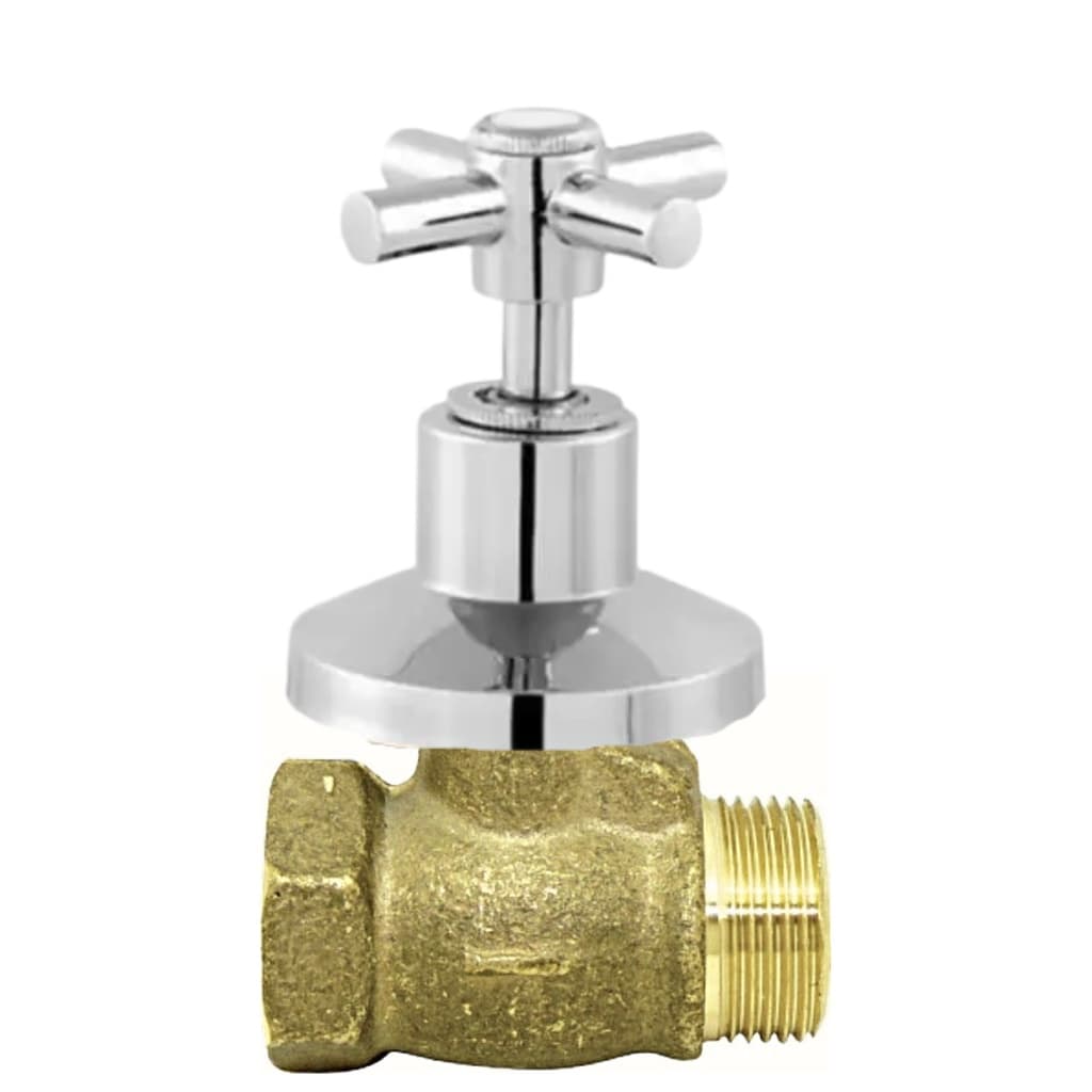 Registro de Pressão Para Chuveiro 1416 Cromado 1/2 Completo 1/4 de volta C-31 Metal
