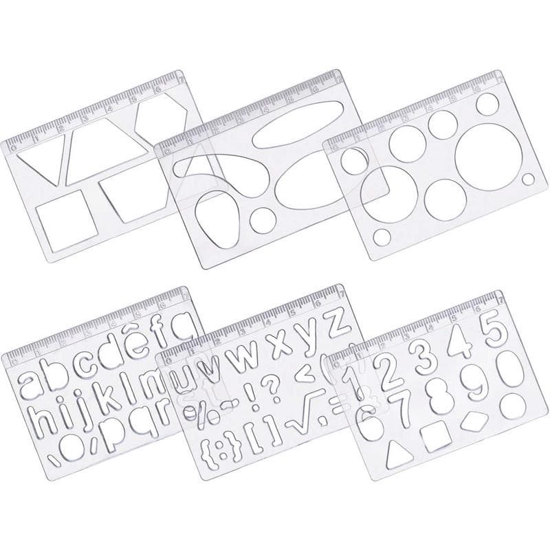 Régua plástica WALEU kit desenho cristal