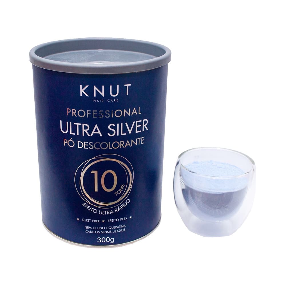 KNUT Pó Descolorante Ultra Silver Até 10 Tons 300g
