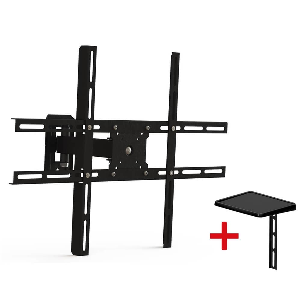 Kit Suporte Articulado Para TV 10" 70'" + Suporte Para Conversor Brasforma