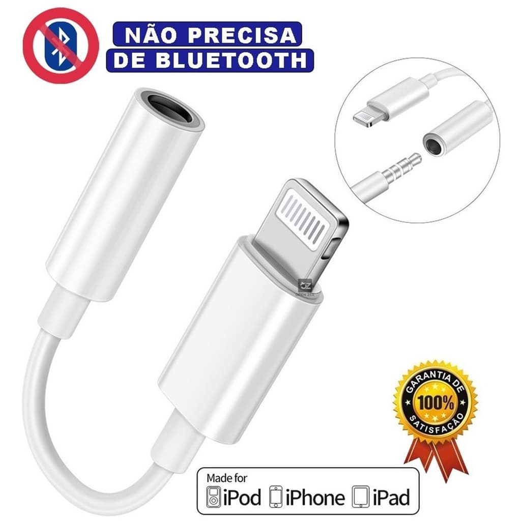 Adaptador Iphone Fone de Ouvido Cabo P2 Para iPhone 7 8 Xr 11 12 13 14 Pro Max