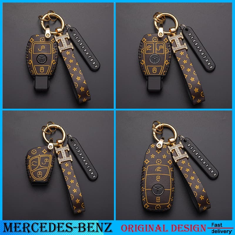 Mercedes Benz Capa Para Chave Remota De Carro De Couro
