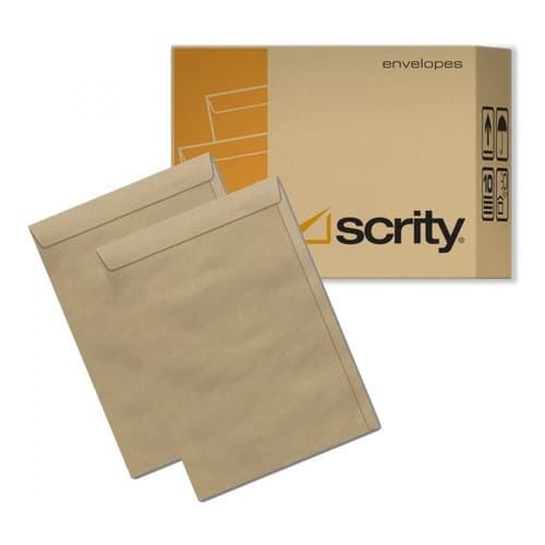 Envelope A4 Saco Kraft Pardo 22 X 32 Cm Scrity 500 Unidades