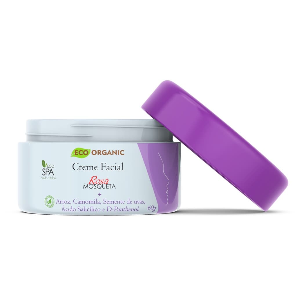 Creme Facial De Noite - Rosa Mosqueta Arroz - Eco Spa 60g