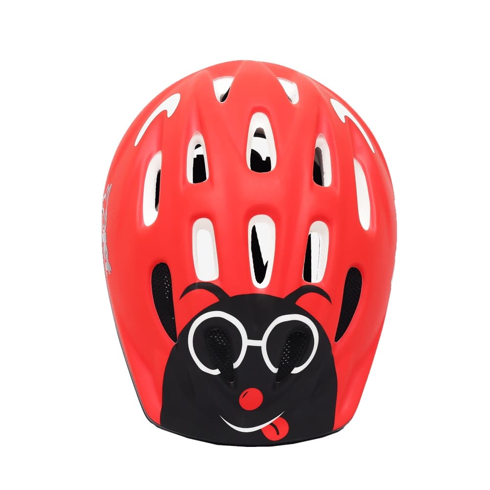 Capacete Infantil Jet Tomcat Bike Skate Ciclismo Patins Patinete Ladybug Vermelho/Preto Ajuste Tam