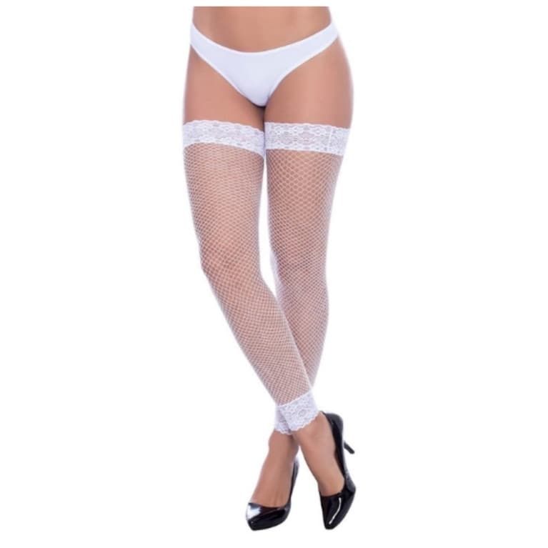 Meia 7/8 Legging Arrastão Branca