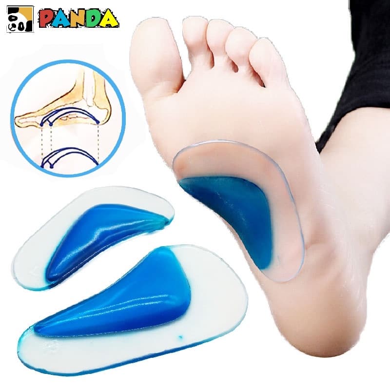 Palmilha Gel Arco Plantar Ortopédica Pé Chato Cavo Silicone ( Panda Brother Br )