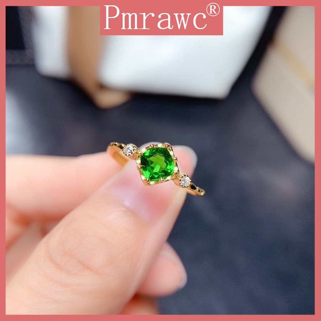 Anel Diopside Natural Ouro 18k Feminino