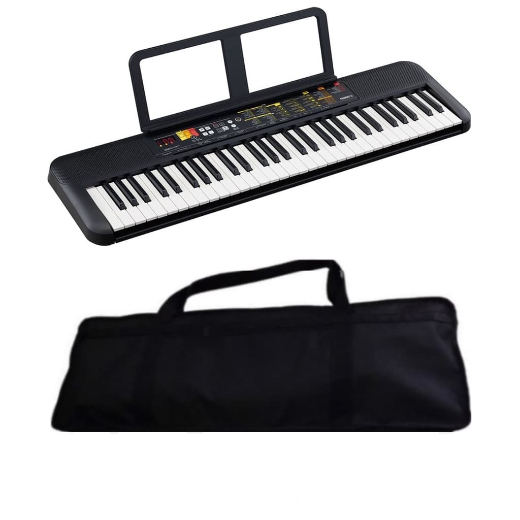 Teclado Musical Yamaha p/ Iniciantes 61 Teclas F52 c/ Capa