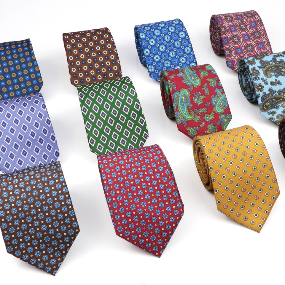 ZONFAZ Gravata de Seda Macia para Homens, Floral Paisley Vintage Magricela, Acessórios para Casamento e Presente