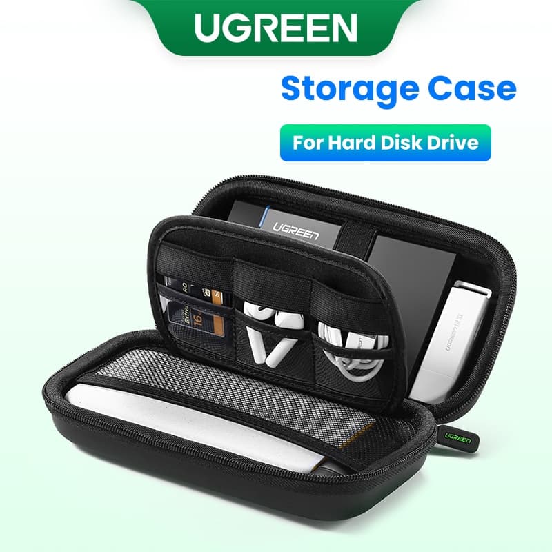 Estojo De Disco Rígido UGREEN Para Externo De 2,5 Polegadas Caixa De Bolsa SSD Portátil Armazenamento De Power Bank