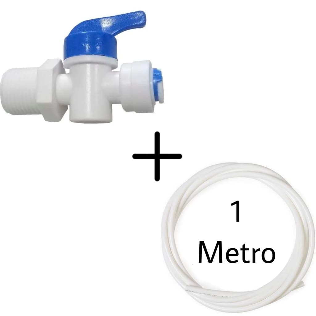 Adaptador Conexão Filtro Purificador de Água com Mangueira 1 Metro