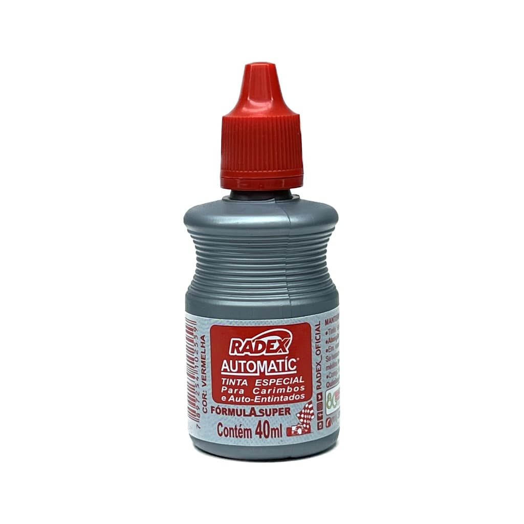 Tinta Radex Vermelha1 Uni  Para Carimbo Automático 40ml