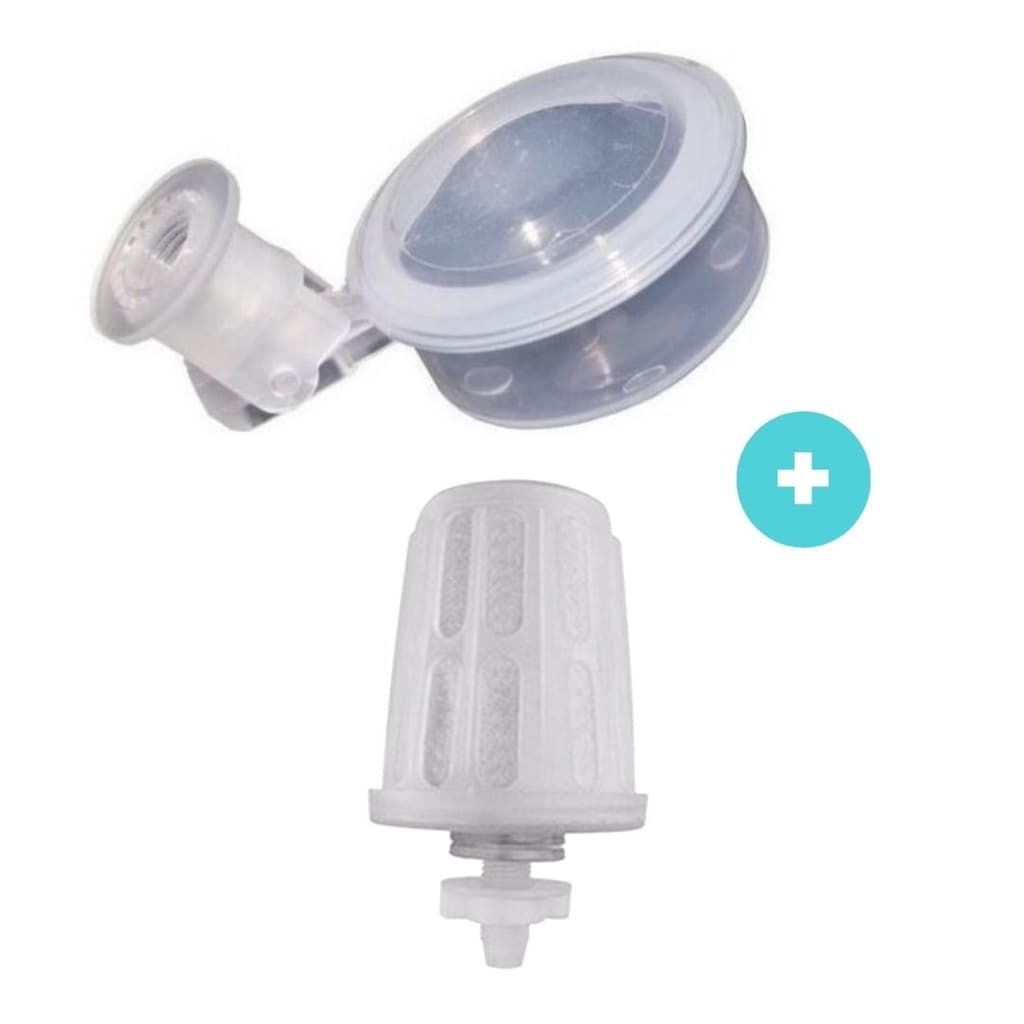 Kit Bóia Vela Plástica Carvão Ativado Branca 3 Peças Filtro Branca Acquamar