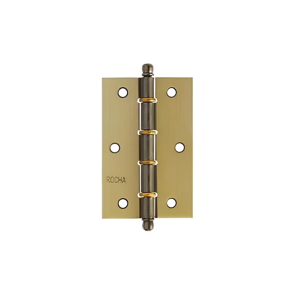 Dobradica Porta Aco Ferro Oxidado Envernizado 03pcs Rocha S1003afoe-3  3.1/2''
