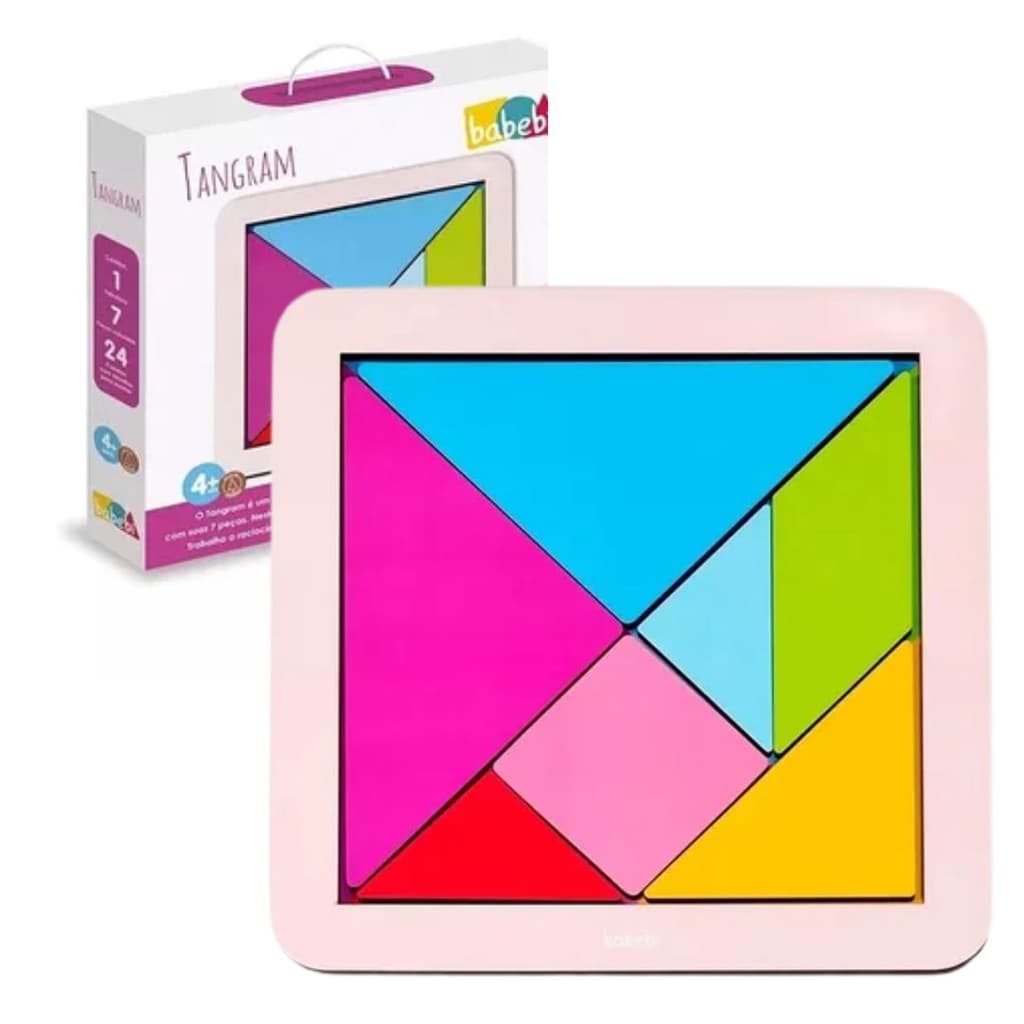 Tangram Babebi Jogo Brinquedo Educativo 4 anos 5 anos 6 anos Pedagogico Montessori Coordenação Motora Terapeutico Neuropsicologia Psicologia Educação Infantil