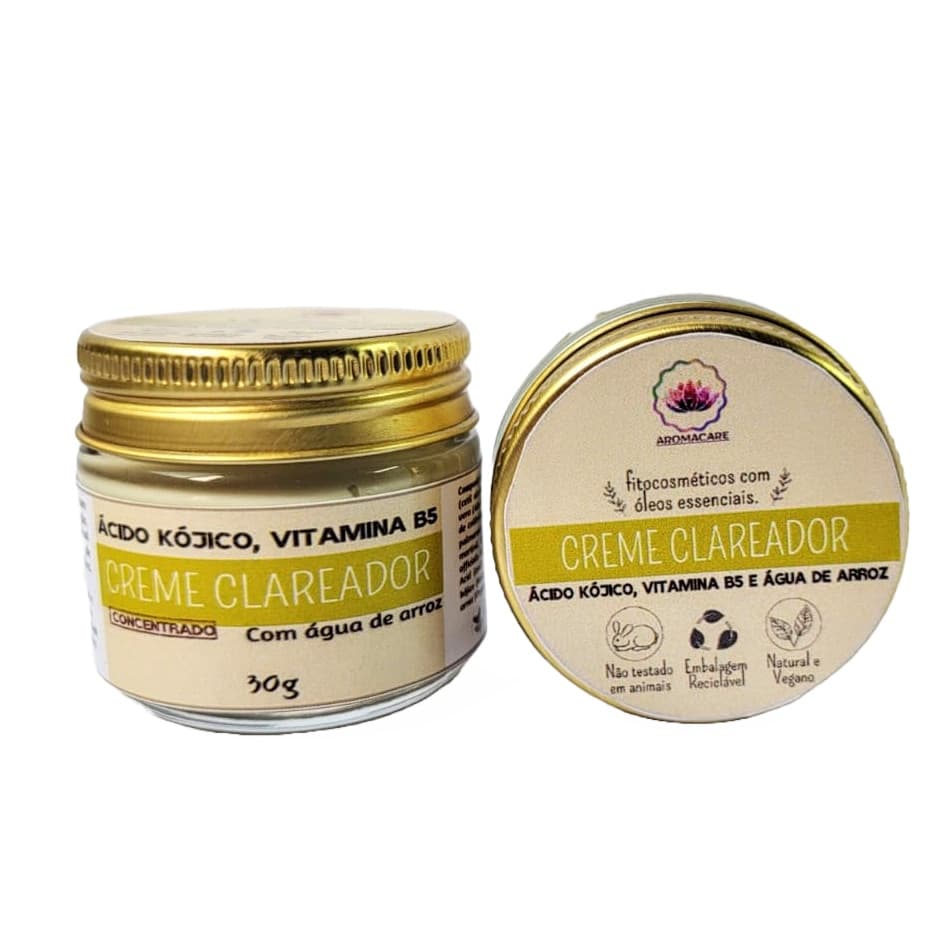 CREME CLAREADOR ÁCIDO KÓJICO E ARROZ