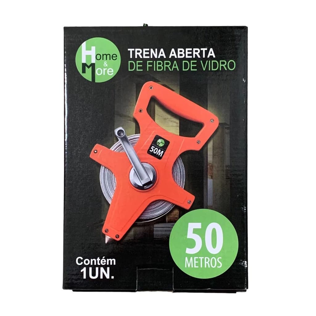 Trena com Suporte 50 Metros Longa Aberta com Manivela Aberta