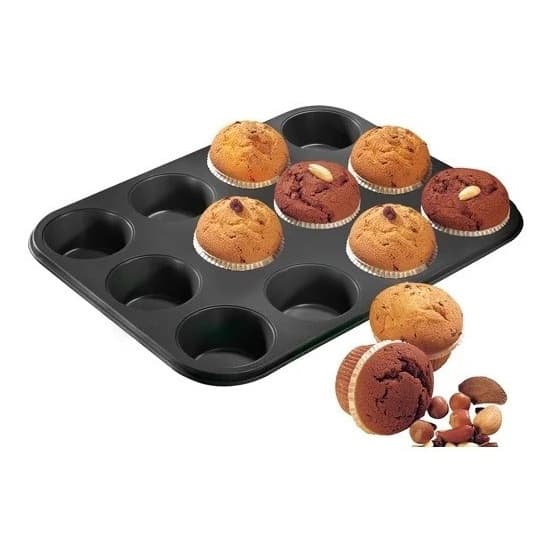 Assadeira para cupcake forma empada com 12 cavidades - antiaderente