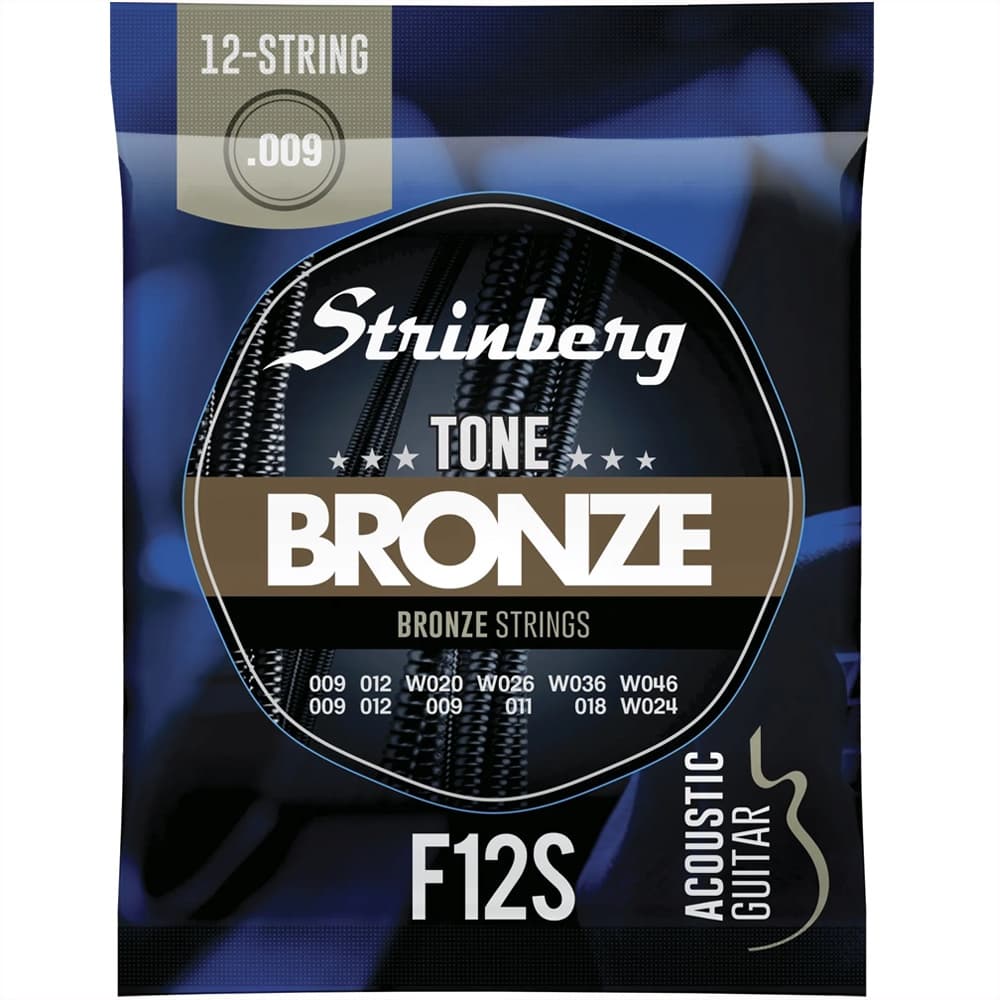 Encordoamento Para Violao Aco 12 Cordas 009 Strinberg F12S