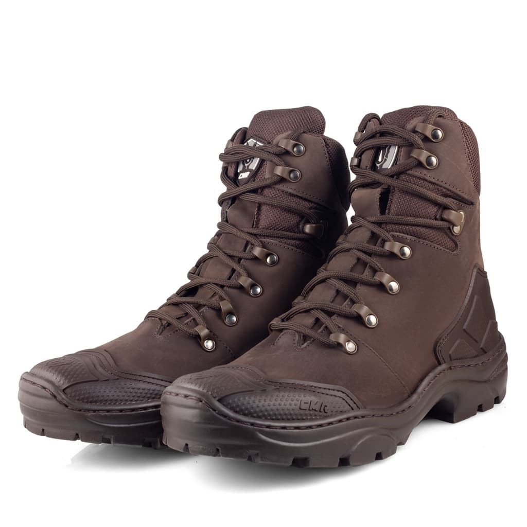 Bota Coturno Masculina Couro Adventure  Militar Motociclista Tático Pesca Trilha Casual Militar