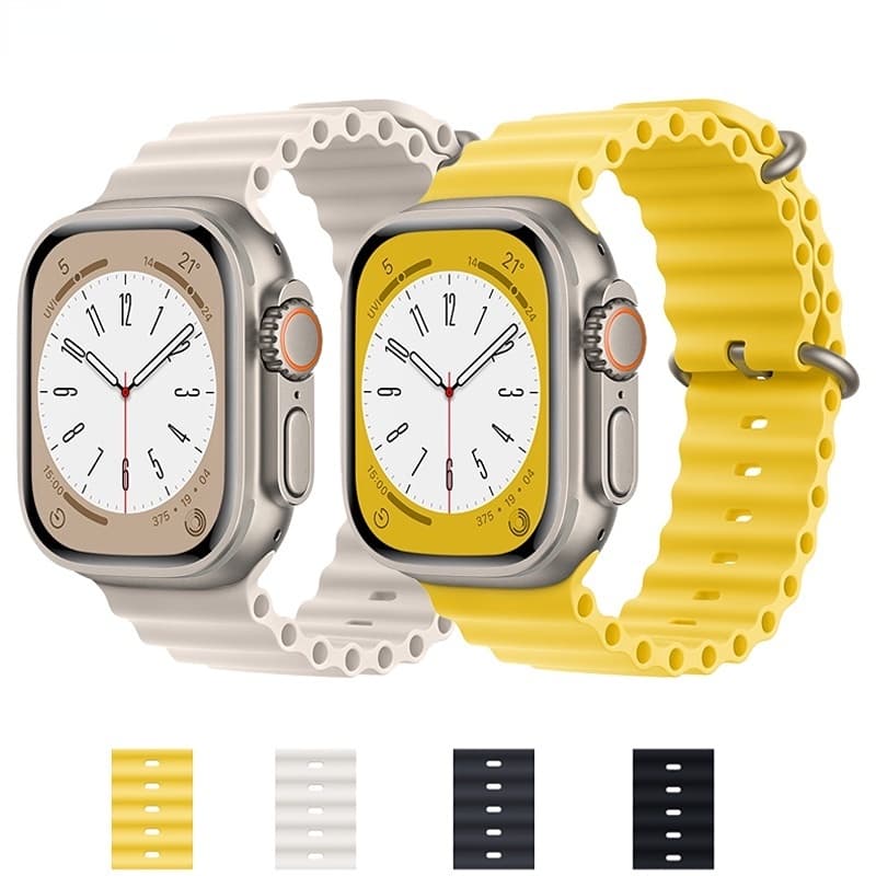 10 Cores Pulseira Oceana Para Apple watch band 49mm 45mm 44mm 40mm 41mm 42mm 49mm 45 mm De silicone correa iWatch Ultra serie 9 8 7 6 3 se