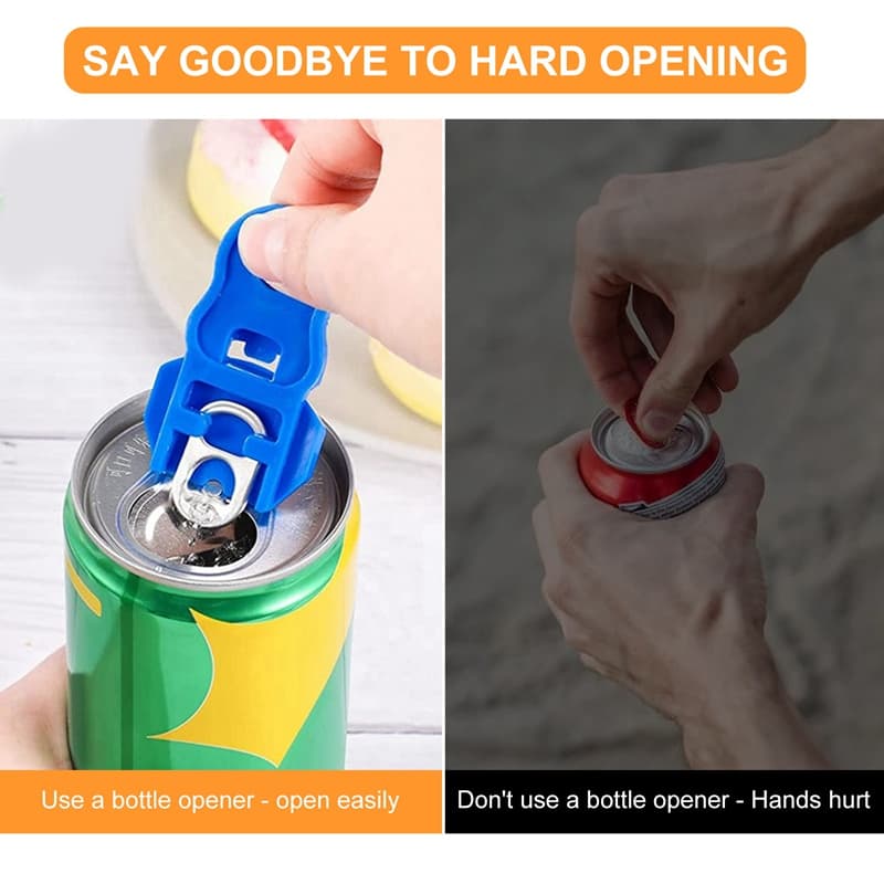 Abridor De Latas Fácil Manual Colorido De 12 Peças , Abridores De Aba De Plástico Premium , Tampas De Lata De Refrigeran