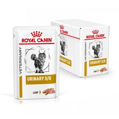 Caixa 12un Ração Úmida Sachê Royal Canin Veterinary Urinary S/O Gatos Adultos 85g
