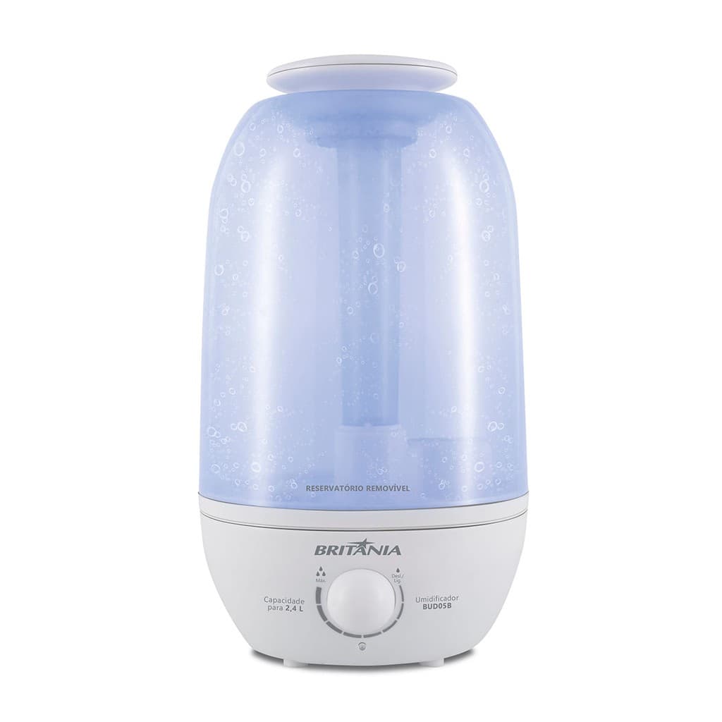 Umidificador de Ar Britânia BUD05B 2,4L Bivolt Ultrassônico Portátil Silencioso - Reembalado/Outlet