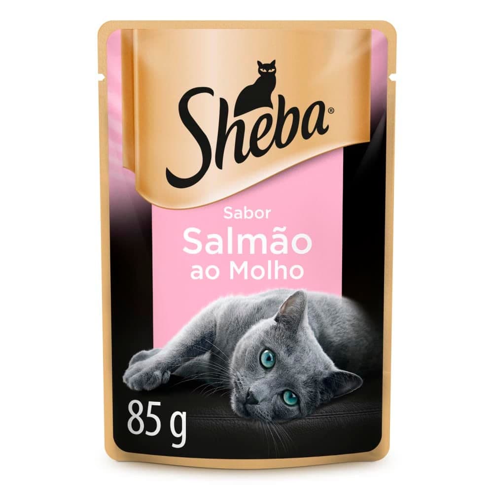 Ração Úmida Sheba Sachê Gatos Adultos Salmão 85g