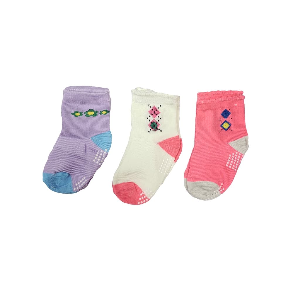 Kit 3 Pares De Meias Bebê Crianças Menino e Menina Algodão