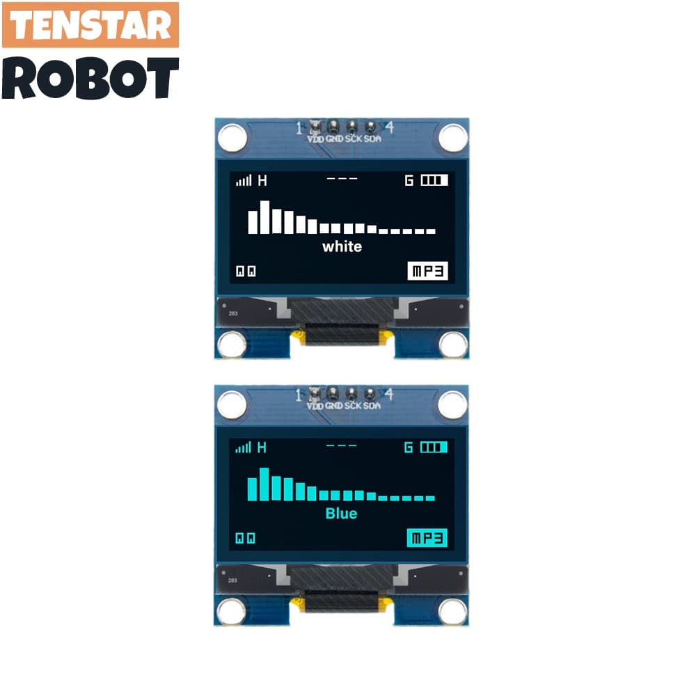 Módulo De LED OLED De 1,3 " Cor Branca/Azul 128X64 1,3 Polegadas LCD IIC I2C Comunicar Para arduino
