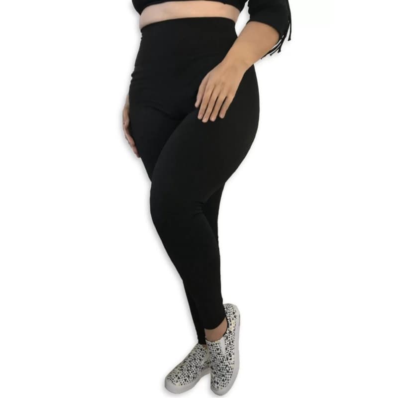 Calça Legging Plus Size Suplex Basica Preto G1/G2/G3