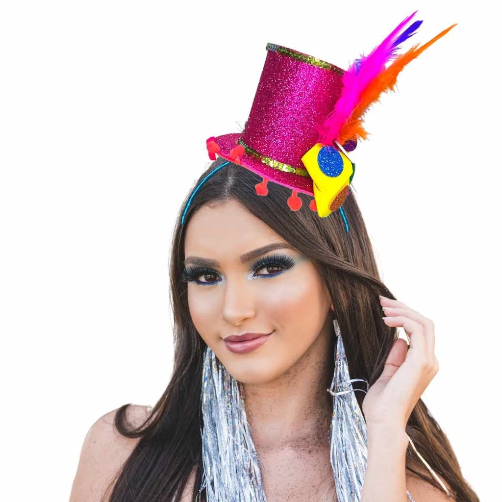 Tiara Palhacinha Cartola Tiara Carnaval Fantasia Palhacinha
