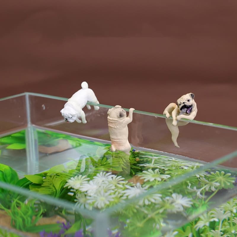 Alilin Decorações De Animais De Aquário , Ornamentos Para Tanques De Peixes , Pequenas Estatuetas Em Miniatura Água Doce