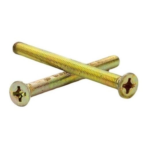 10 Parafusos Rosca Máquina M6x60 Chata Phillips p/ peso de guidão