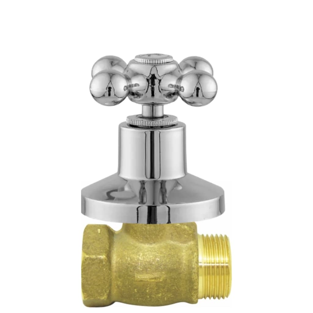 Registro de Pressão Para Chuveiro 1416 Cromado 1/2 Completo 1/4 de volta C-52 Metal