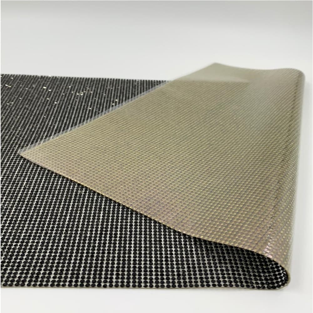 Micro Manta de Strass Preta 40cm x 24cm P/ Artesanatos Confecções e Personalizados