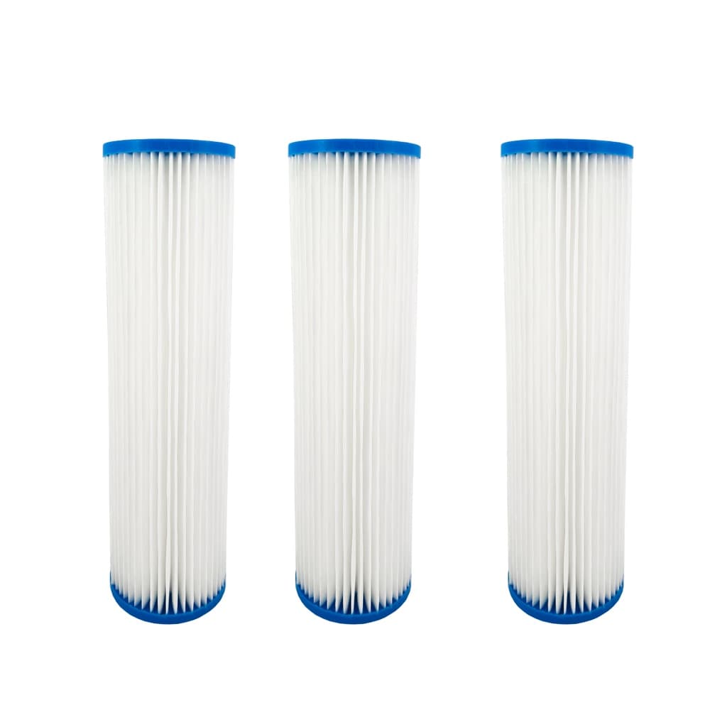 Kit 3 Refil Água Plissado Lavável 9 3/4" 5 25 50 Micras POU