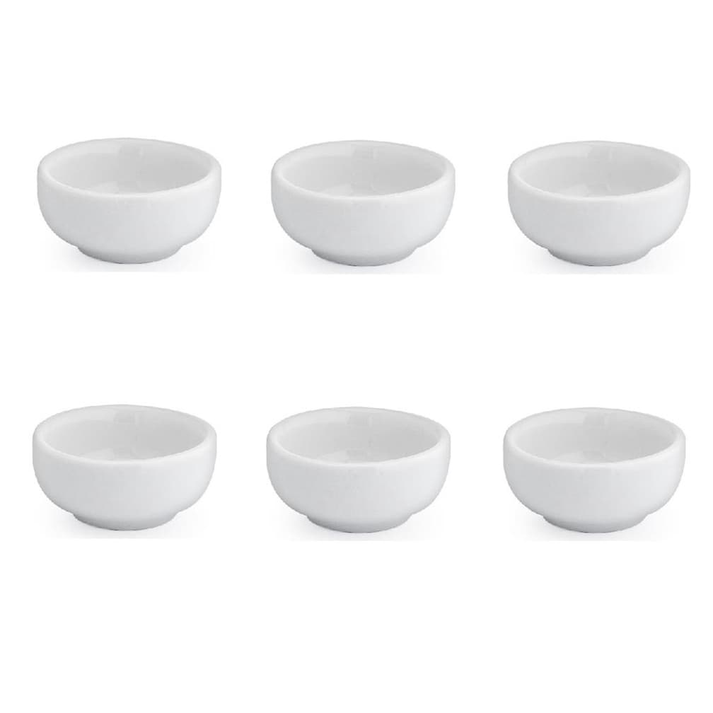 Kit com 6 Manteigueiras Porcelana 40 ml Pequeno