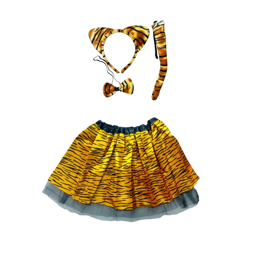 Fantasia Infantil Animais Tiara Saia Arco de Festas Carnaval Halloween