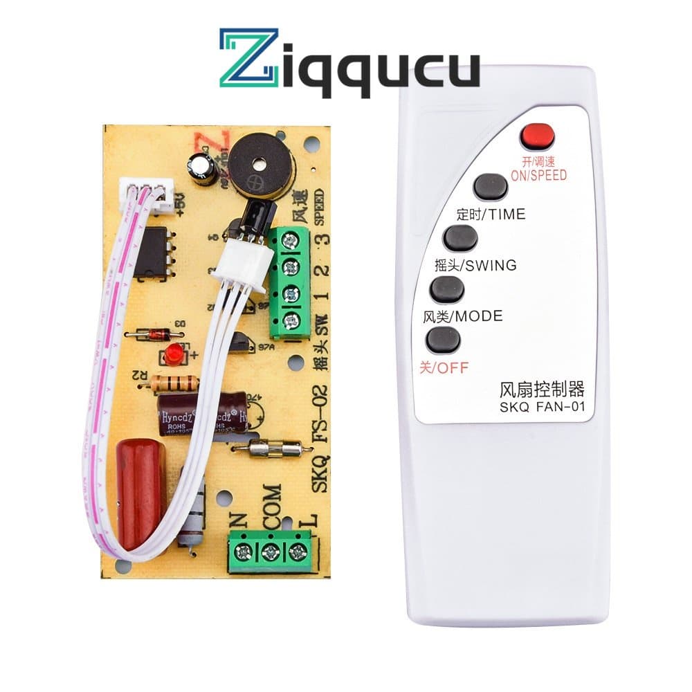 ZIQQUCU Universal Fan Controle Remoto Do Ventilador Placa De Da-Mãe Opcional Amarelo