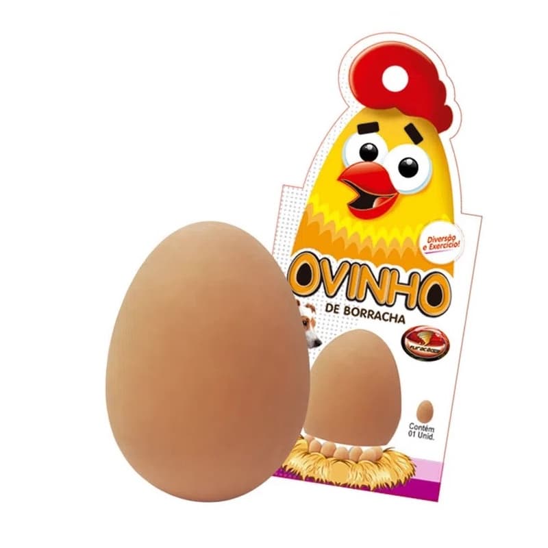 Ovo de Borracha Furacao Pet Maciço Unico
