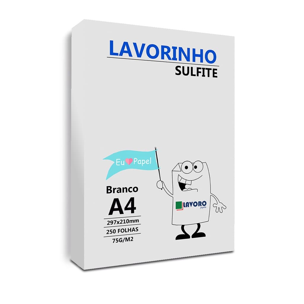 Papel Sulfite 75g Lavorinho A4 250 Folhas
