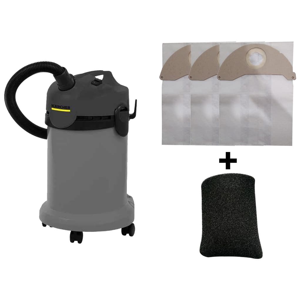 Kit 3 Sacos Descartáveis Aspirador Karcher NT 20/1 + Filtro