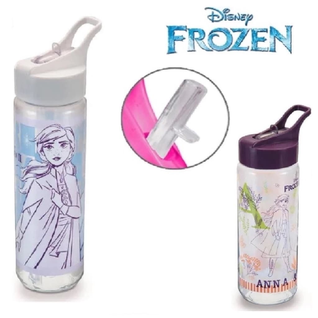 Garrafa Squeeze Frozen 700ML Plástica Garrafinha Sortida
