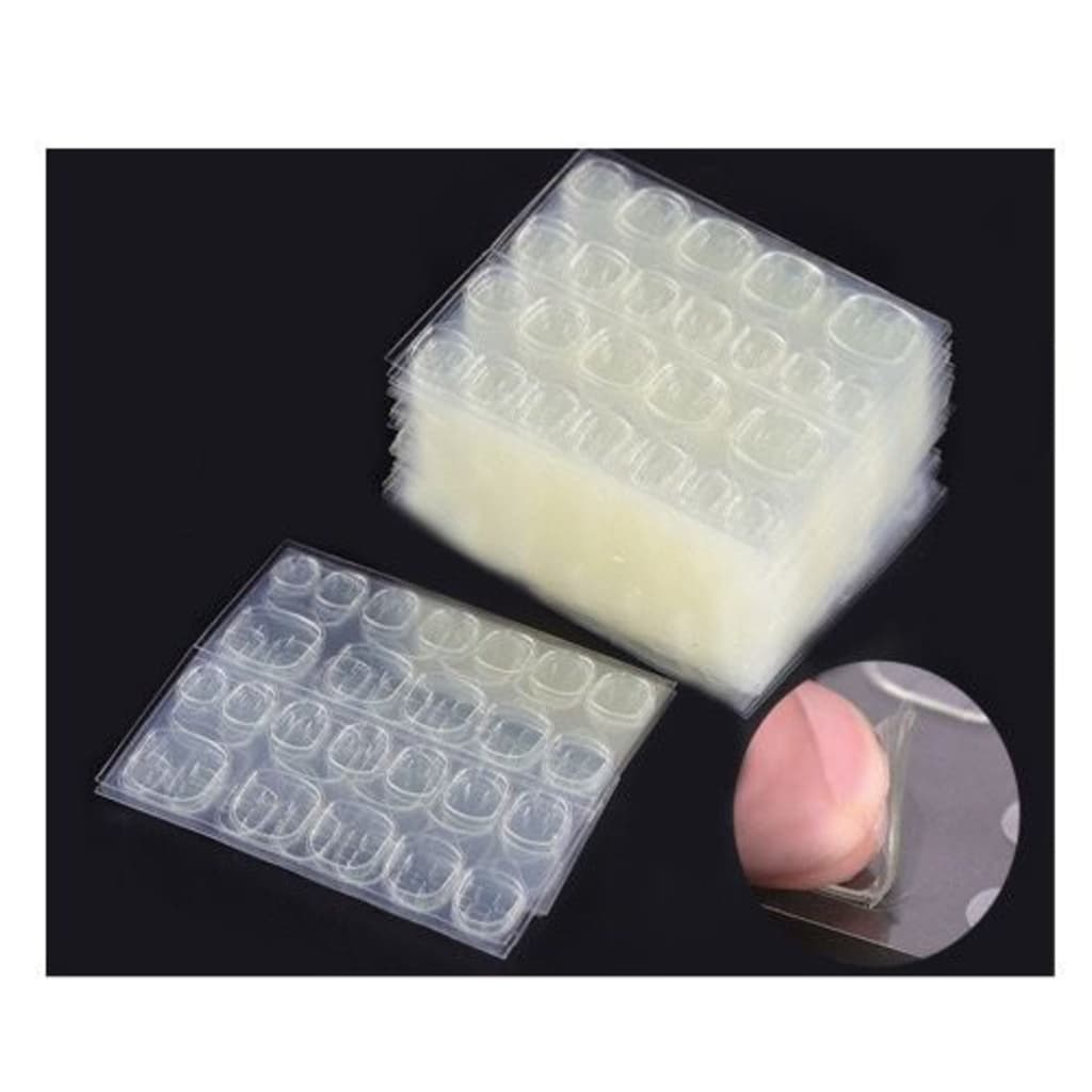 Kit 288 Cola Adesivo para unha Dupla Face Adesivo Fita Falso Pregos Arte Decoração de unha