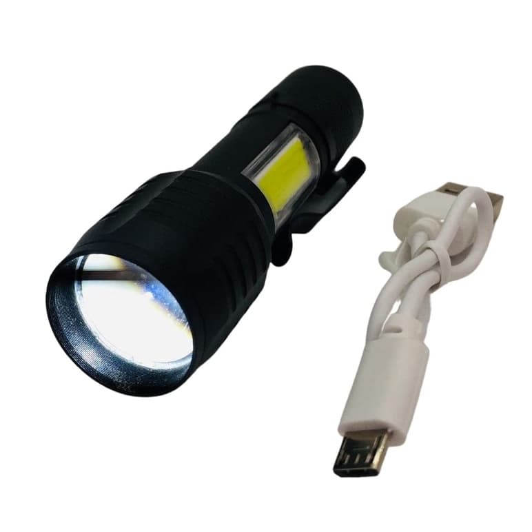 Mini Lanterna Led Recarregável Lampião Potente Zoom Forte 3 Modo Iluminação USB- Caerus