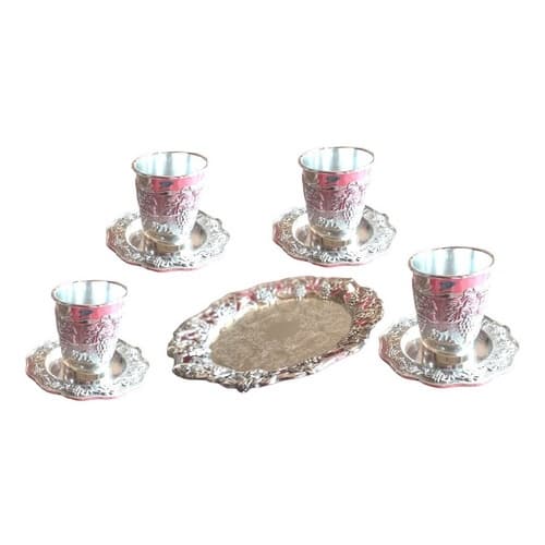 Conjunto 1 Bandeja Espessurada + 4 Porta Copos + 4 Copos